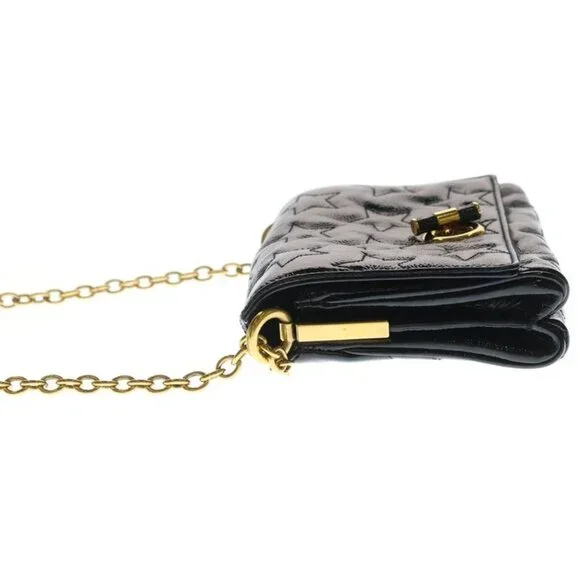 Saint Laurent Yves Star Motif Chain Shoulder Bag Black - Picture 3 of 6
